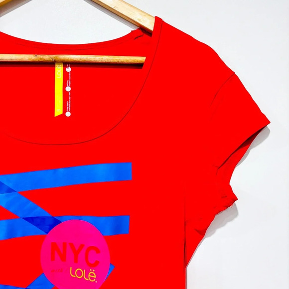 LOLË Red T-shirt ''NYC WITH LOLE'' - Picture 3 of 7